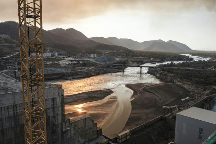 The Blue Nile flowing through the Grand Ethiopian Renaissance Dam. The project is passionately supported by the Ethiopian public despite the tensions it has stoked with Egypt and Sudan downstream
