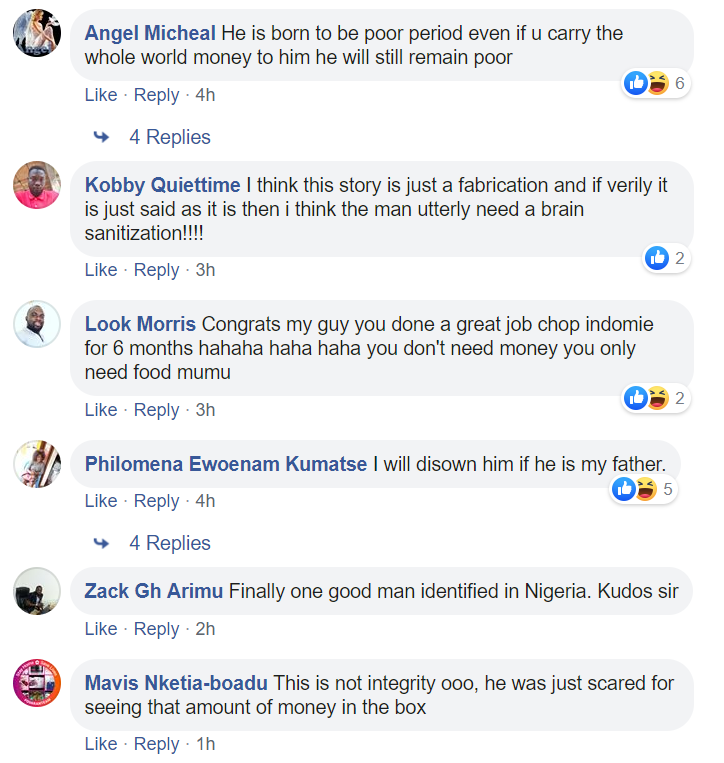"Oh my God! 21st century Essau” – Social media react as man returns 1.8 million found in indomie carton