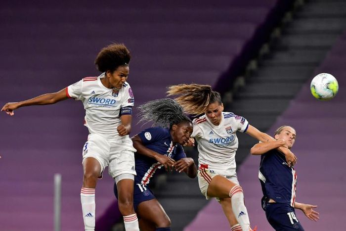 Wendie Renard soared above the Paris Saint-Germain to head the goal that took Lyon to a fifth straight women's Champions League final