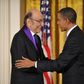 President Barack Obama awarded graphic designer Milton Glaser with the National Medal of Arts at the White House on February 25, 2010