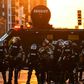 Minnesota State Police officers in front of an armored sheriff's vehicle on May 31, 2020 in Minneapolis, during a protest against police brutality after the killing of George Floyd days earlier