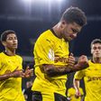 100m euro man: Borussia Dortmund have reportedly rejected a bid worth up to 100 million euros from Manchester United for Jadon Sancho (centre)