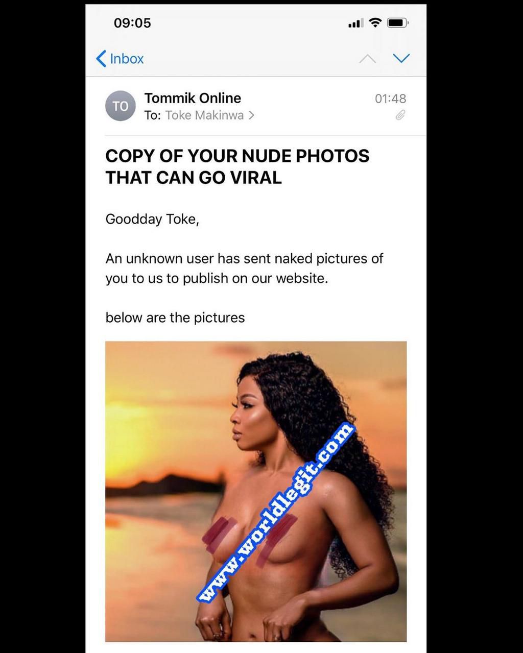 Toke Makinwa [Instagram/TokeMakinwa]