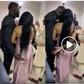 Groom captured in a video grabbing and playing with bride’s ass while pastor prays for them