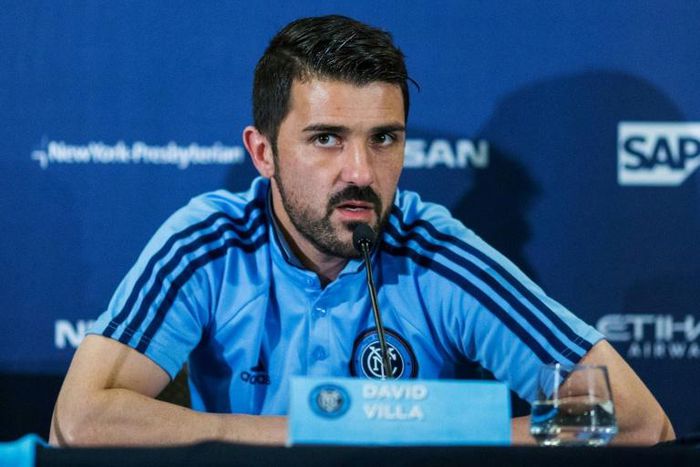 Former New York City FC player David Villa says allegations he sexually harassed an intern at the club are 'totally false'