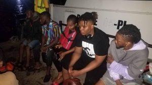 A picture of 10 boat passenger who escaped death in a boat mishap in Ikoyi Lagos