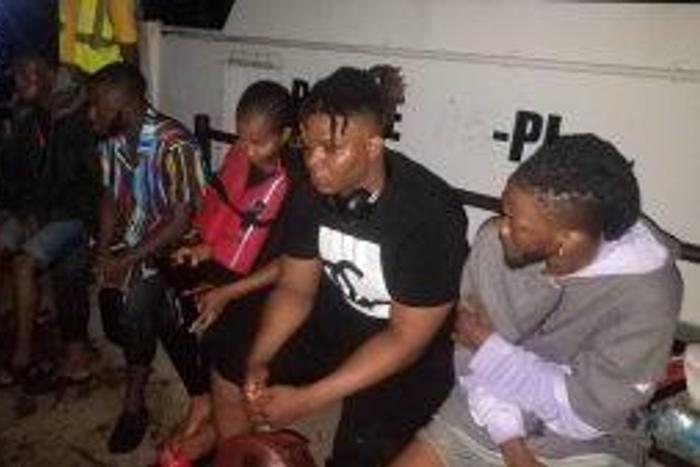 A picture of 10 boat passenger who escaped death in a boat mishap in Ikoyi Lagos