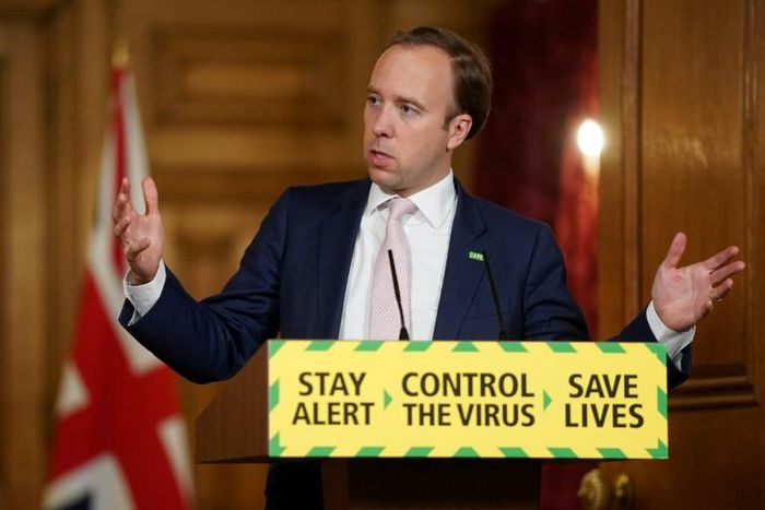 Britain's Health Secretary Matt Hancock called on Premier League players to take a pay cut