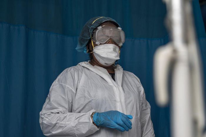 A health worker on the front line of Nigeria's battle to contain the spread of the coronavirus disease [NCDC]