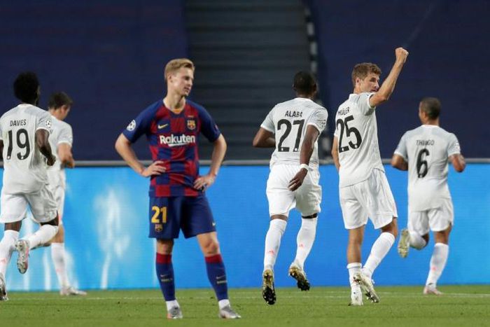 Bayern Munich destroyed Barcelona in their Champions League quarter-final in Lisbon, winning 8-2
