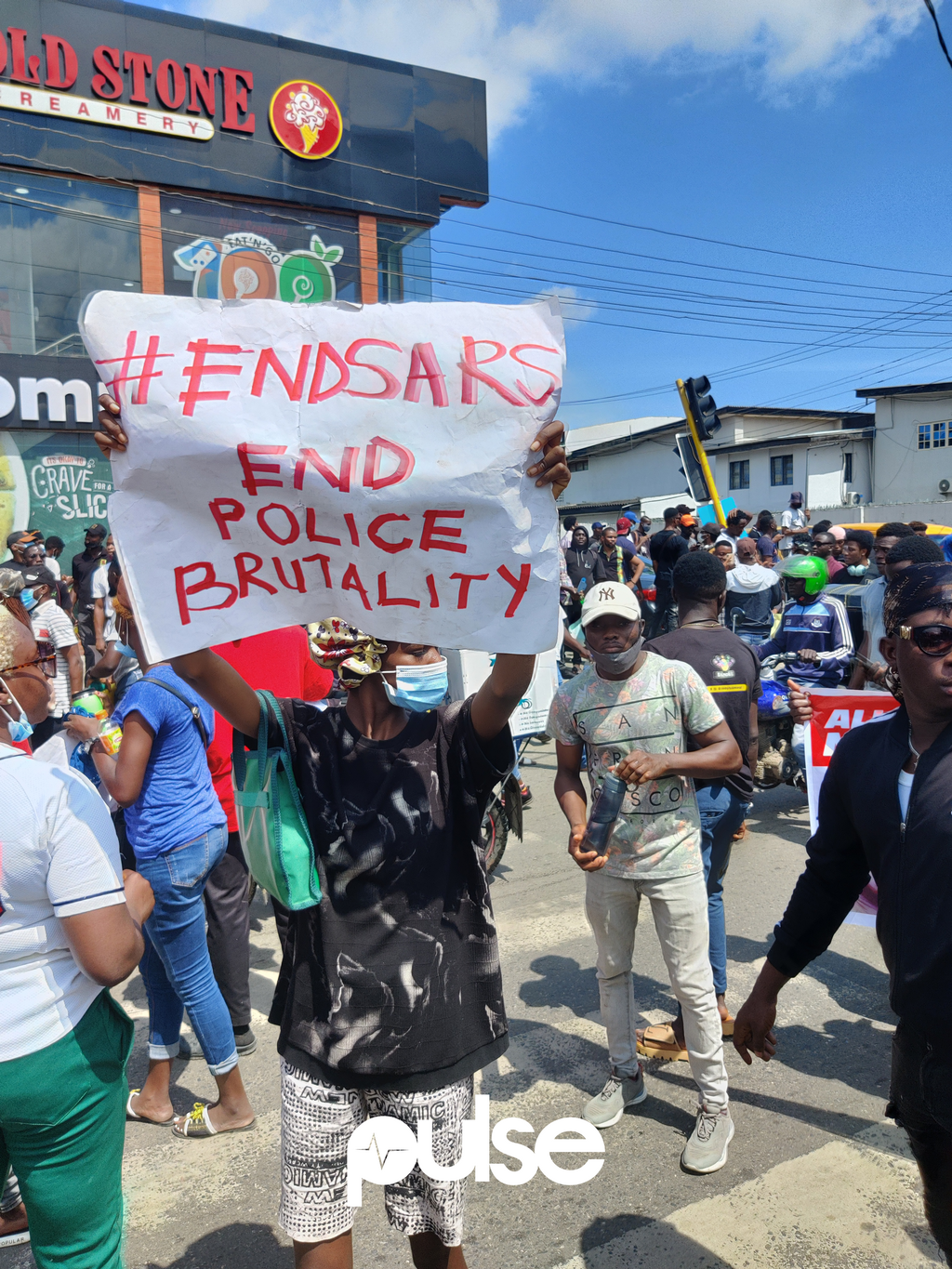 #EndSARS protesters in Lagos