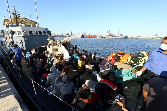 Rights groups say Libya routinely picks up migrants in the Mediterranean and brings them back to overcrowded detention centres
