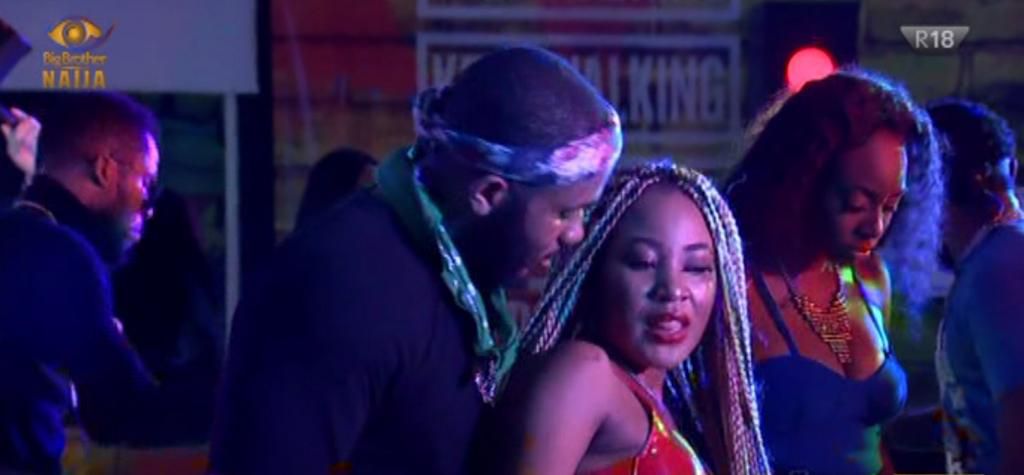 Erica and Kiddwaya on the dance floor  [Twitter/@bbnaija]