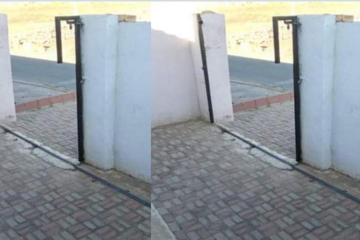 Family wakes up to realise the house gate is missing
