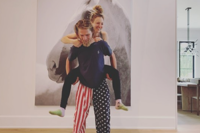 Kaley Cuoco And Karl Cook Do The Koala Challenge