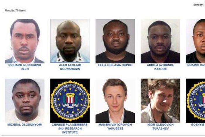 Six Nigerians declared wanted in the US (FBI)