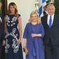 US President Donald Trump and First Lady Melania Trump welcome Israeli Prime Minister Benjamin Netanyahu and his wife Sara to the White House on September 15, 2020
