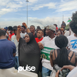 #EndSARS protesters at the Lekki Toll Gate, Lagos