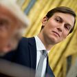 Jared Kushner listens while US President Donald Trump on August 13 announces the agreement between the United Arab Emirates and Israel to normalize diplomatic ties