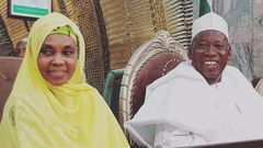 Governor Abdullahi Ganduje of Kano State and his wife, Hafsat Ganduje. [Vanguard]