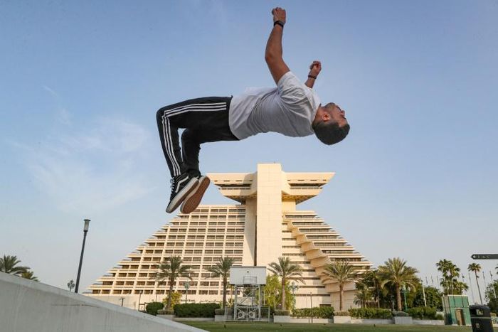 Parkour has found a small but committed following in Qatar, despite evening temperatures that hover around 40 degrees Celsius (104 Fahrenheit) in summer