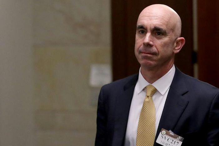 Steve Linick, who was fired as the State Department's inspector general, departs the US Capitol in October 2019