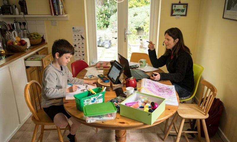 Home schooling typically adds to the mother's working day, not the father's