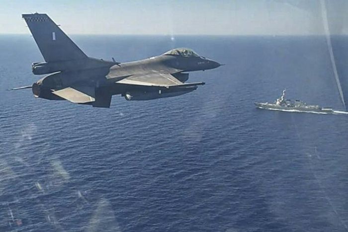 Greek Navy aircraft and ships have been manoeuvering close to their Turkish opposite numbers