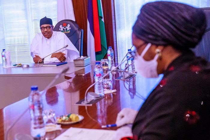 President Muhammadu Buhari. [Twitter/@BashirAhmaad]