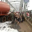 The tanker which crashed on Niger Bridge on Wednesday. [NAN]