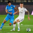 Night to remember for Valencia's Portuguese forward Goncalo Guedes (left)