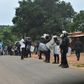 Police in Daoukro set up a buffer zone after clashes between ethnic groups sparked by President Alassane Ouattara's decision to run again
