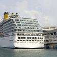 The Costa Atlantica first arrived in Nagasaki in January to undergo repairs, with several hundred crew on board