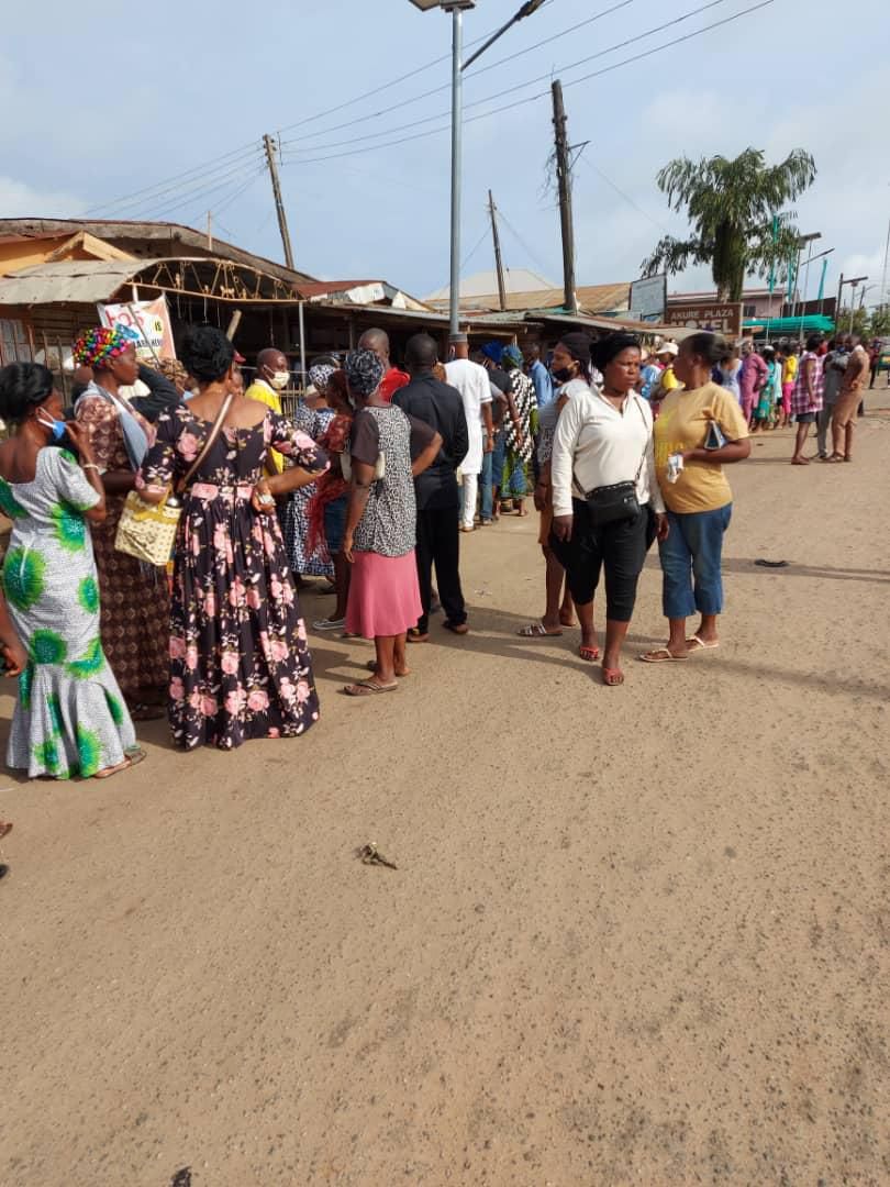 Electorate at Tubico Hotel polling unit.