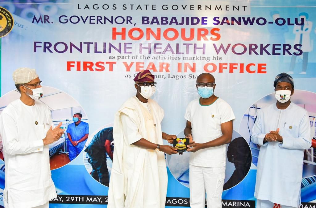 Lagos State Governor, Babajide Sanwo-Olu dedicates first anniversary to frontline health workers.