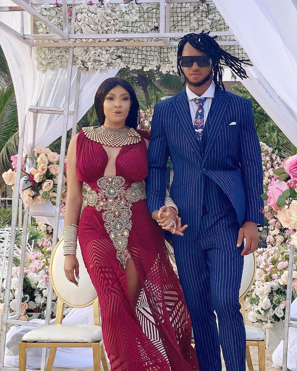 Angela Okorie and her hubby, Desmond tied the knot in a private wedding ceremony [Instagram/RealAngelaOkorie]