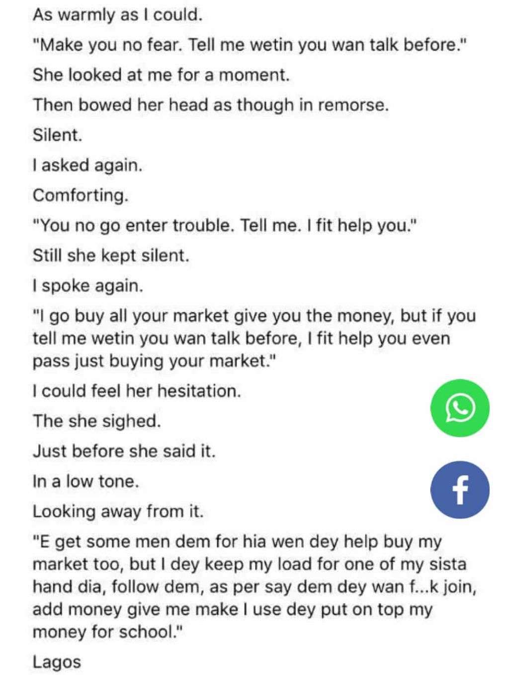 Writer can’t believe a 13-year-old hawker offered him sex in appreciation for buying her food