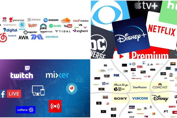 Content aggregation is the future of content streaming. (Adweek/Invision/Kialo/Fiverr)