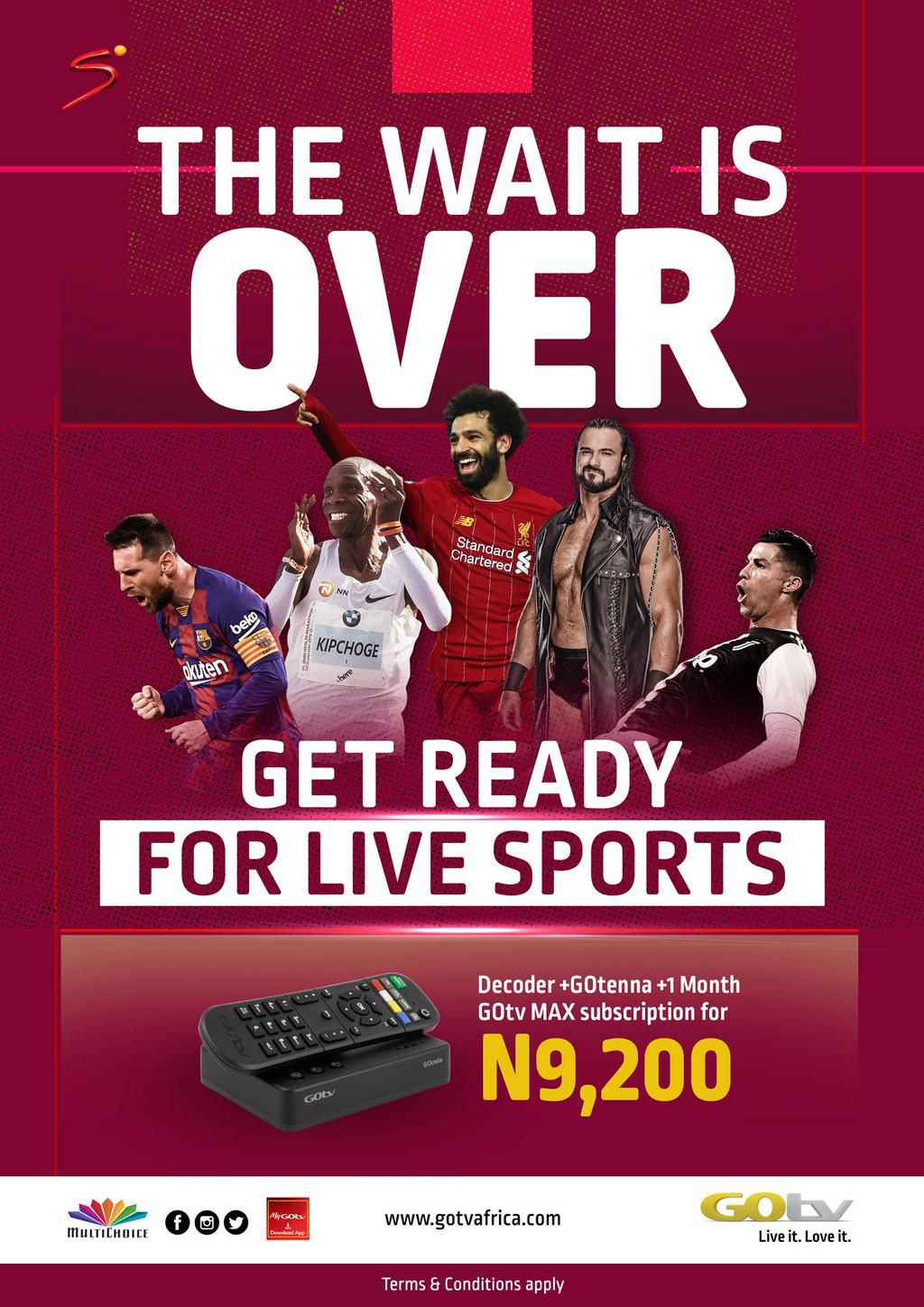 Get ready for live sports with GOtv