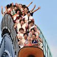 Japanese rollercoaster fans have been advised to 'scream inside your hearts' to prevent the spread of coronavirus
