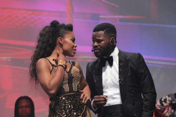 Falz and Kaffy performing at The Falz Experience, which held on December 20, 2017, at the Eko Hotels & Suites, Lagos.