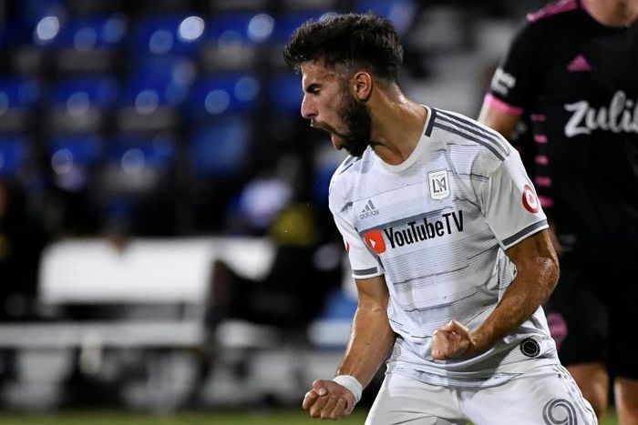 Los Angeles FC striker Diego Rossi's goals have fired his team into the quarter-finals of the Major League Soccer restart tournament