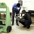 The robot dubbed "Dr. Car" should be able to measure blood pressure and temperature, reducing exposure to infected patients and the use of expensive protective clothing