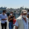 People wear protective face masks to curb the spread of the novel coronavirus (COVID-19) in Istanbul on July 1, 2020 -- concerns are growing in the country as the daily infection toll increases