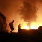 A local police source told AFP an operation to round up suspects had taken place on Monday on the roadside where thousands of asylum seekers have been sleeping since the camp burned down on September 8.