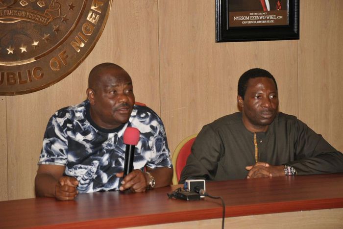 Gov Nyesom Wike (Left) and his former Information Commissioner Austin Tam-George (TheCable)
