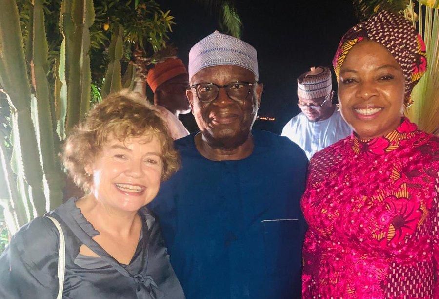 The new CoS Gambari (middle) is a diplomat of repute (British High Commissioner to Nigeria, Catriona Laing)