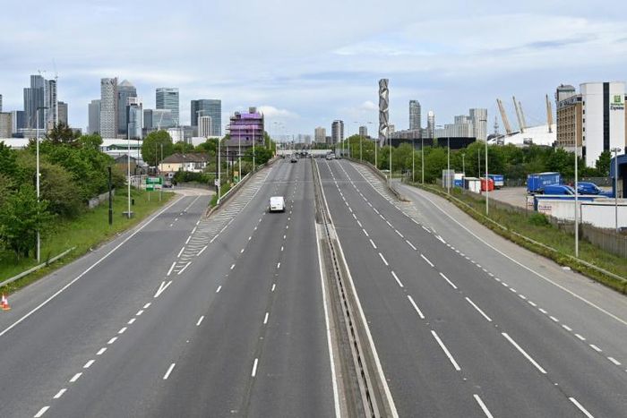 Some normally crammed roads have been deserted during the UK lockdown