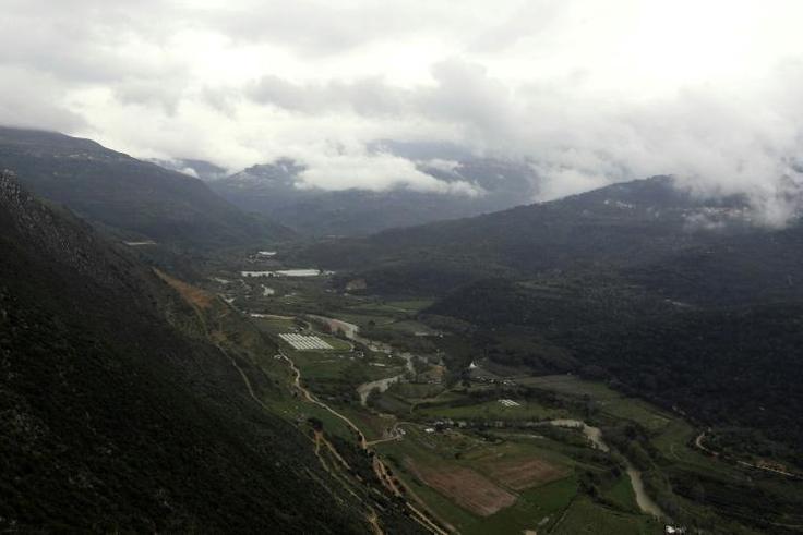 Lebanon's Awwali river which crosses through the Bisri valley south of Beirut is pictured in April 2019