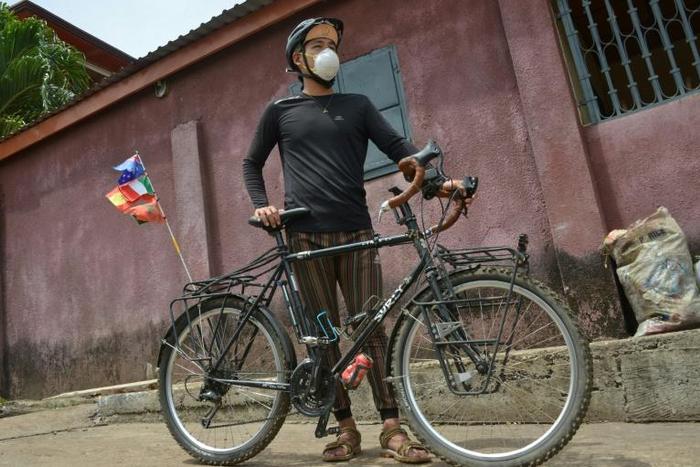 World traveller: Raymond Lee and his trusty bicycle